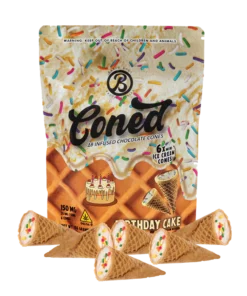 CONED Birthday Cake THC Edibles – Delta-9 Chocolate Waffle Cones