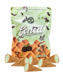CONED Mint Chip Edibles | Delta-9 THC Chocolate Cones