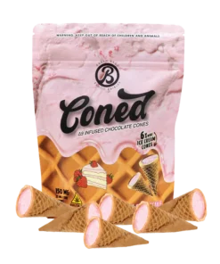 Coned Strawberry Shortcake Edibles | Delta-9 THC Chocolate Cones